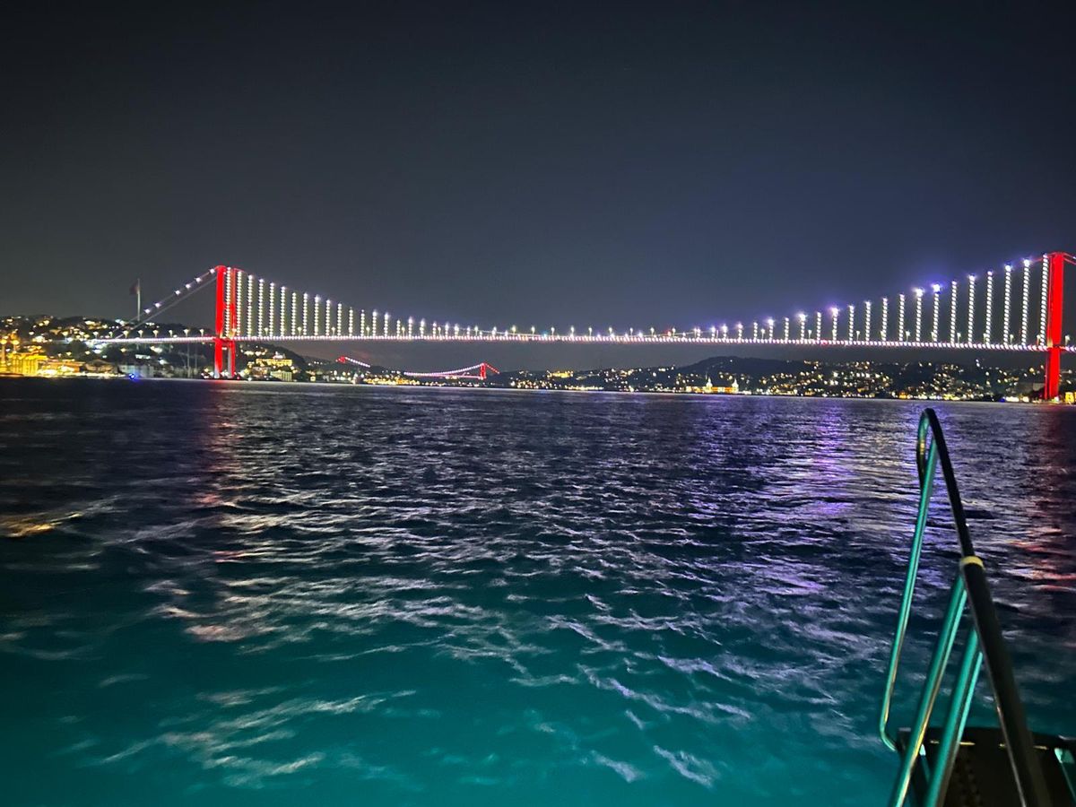 Bosphorus Bridge at night